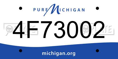 4F73002 Michigan License Plate