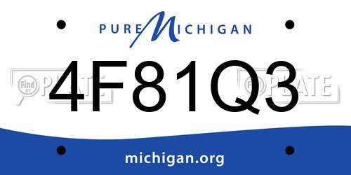 4F81Q3 Michigan License Plate