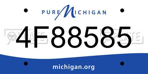 4F88585 Michigan License Plate