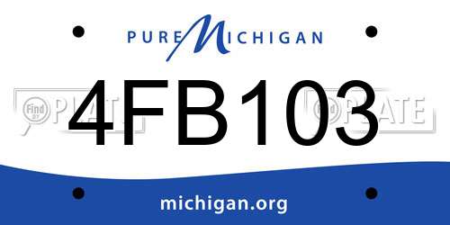 4FB103 Michigan License Plate