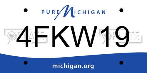 4FKW19 Michigan License Plate