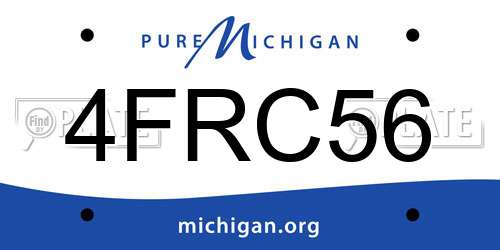 4FRC56 Michigan License Plate