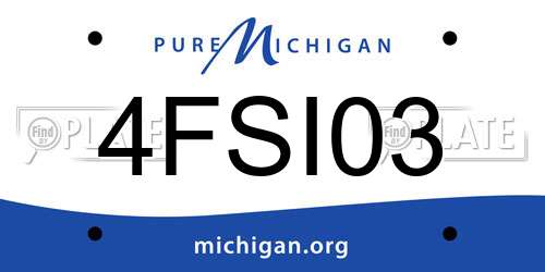 4FSI03 Michigan License Plate