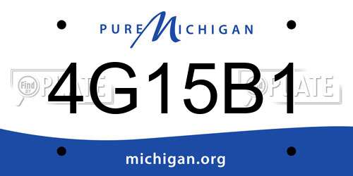 4G15B1 Michigan License Plate