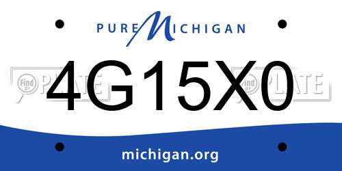 4G15X0 Michigan License Plate