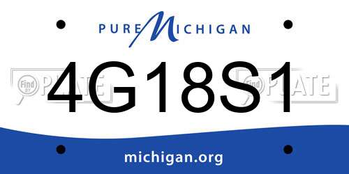 4G18S1 Michigan License Plate