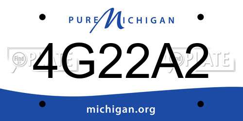4G22A2 Michigan License Plate