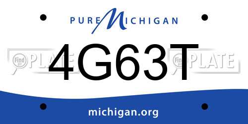 4G63T Michigan License Plate
