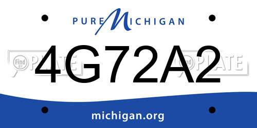 4G72A2 Michigan License Plate