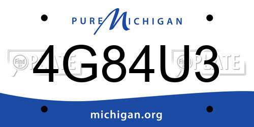 4G84U3 Michigan License Plate