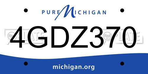 4GDZ370 Michigan License Plate