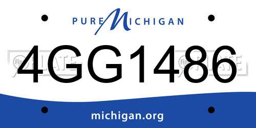 4GG1486 Michigan License Plate