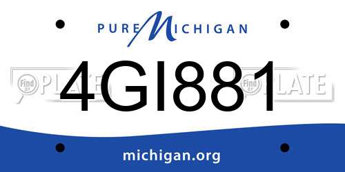 4GI881 Michigan License Plate