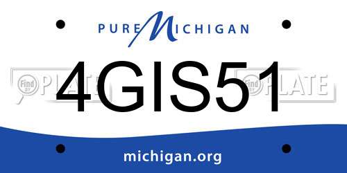 4GIS51 Michigan License Plate
