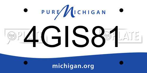 4GIS81 Michigan License Plate