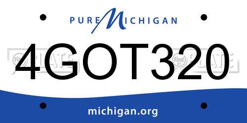 4GOT320 Michigan License Plate