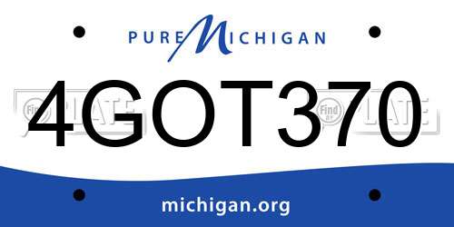 4GOT370 Michigan License Plate
