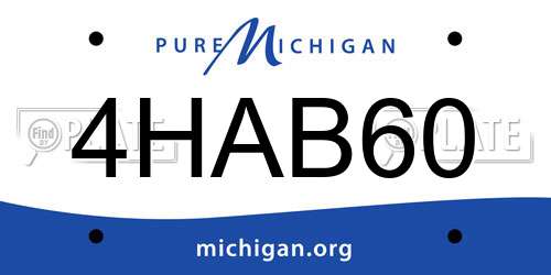 4HAB60 Michigan License Plate