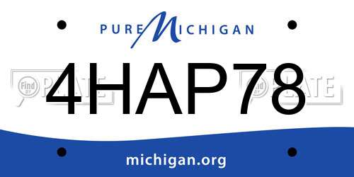 4HAP78 Michigan License Plate