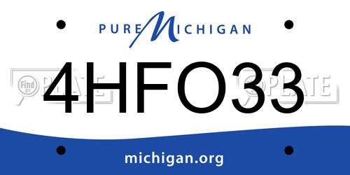 4HFO33 Michigan License Plate