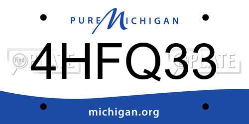 4HFQ33 Michigan License Plate