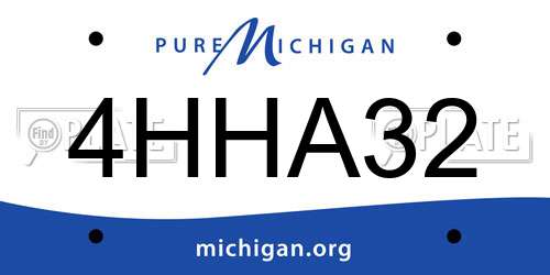 4HHA32 Michigan License Plate