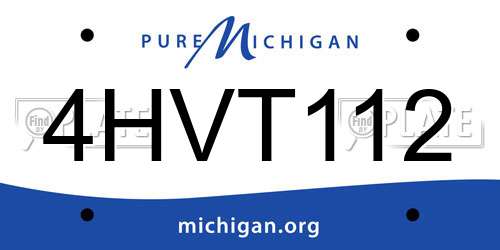 4HVT112 Michigan License Plate