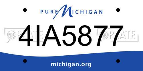 4IA5877 Michigan License Plate