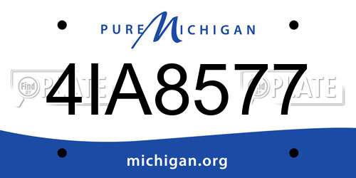 4IA8577 Michigan License Plate