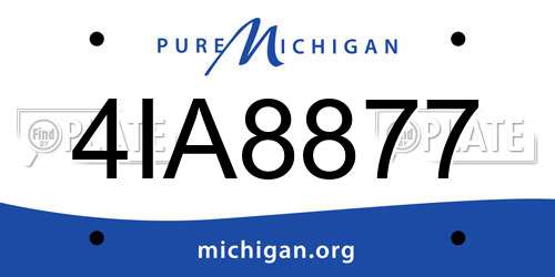 4IA8877 Michigan License Plate