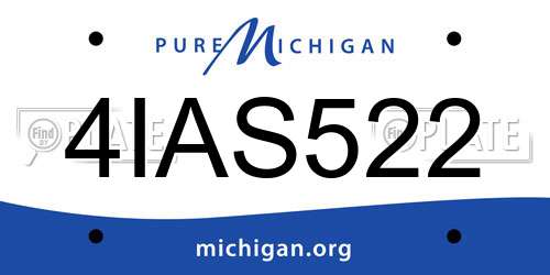 4IAS522 Michigan License Plate