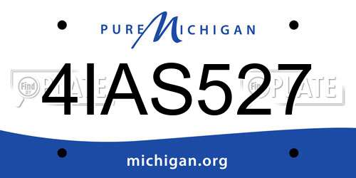 4IAS527 Michigan License Plate