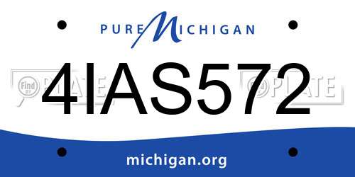 4IAS572 Michigan License Plate