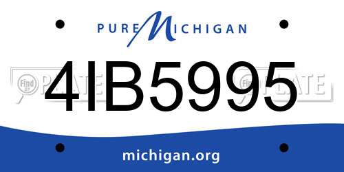 4IB5995 Michigan License Plate