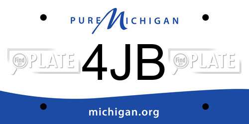 4JB Michigan License Plate