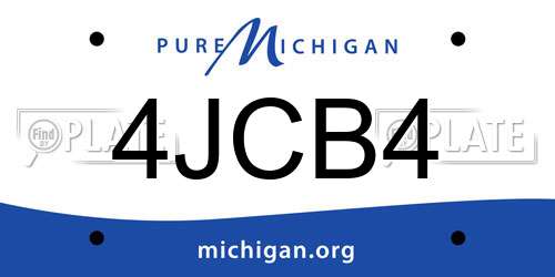 4JCB4 Michigan License Plate