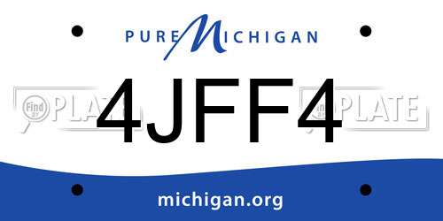 4JFF4 Michigan License Plate