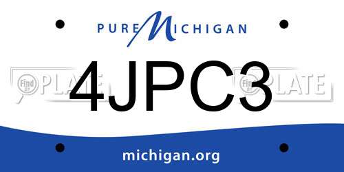 4JPC3 Michigan License Plate