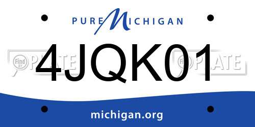 4JQK01 Michigan License Plate