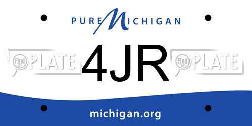 4JR Michigan License Plate