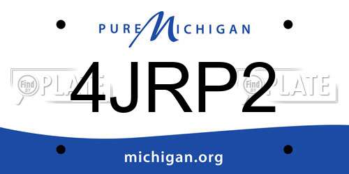 4JRP2 Michigan License Plate