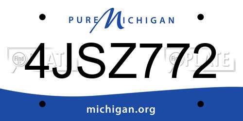4JSZ772 Michigan License Plate