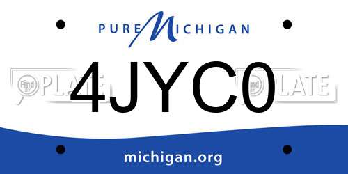 4JYC0 Michigan License Plate