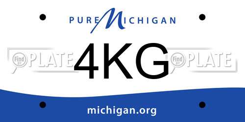 4KG Michigan License Plate