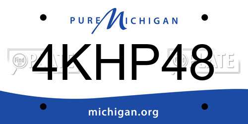 4KHP48 Michigan License Plate