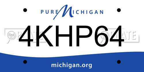 4KHP64 Michigan License Plate