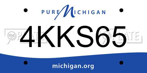 4KKS65 Michigan License Plate
