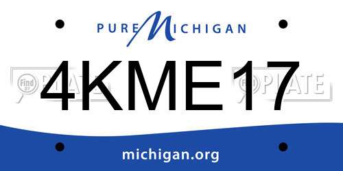4KME17 Michigan License Plate
