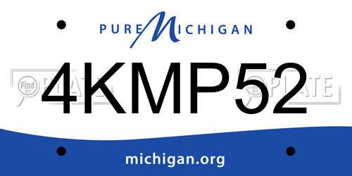 4KMP52 Michigan License Plate