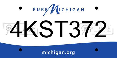 4KST372 Michigan License Plate